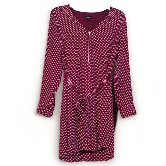 Express Long Sleeve Short Sleeve adjustable Sleeve Dress Size Medium M - Picture 2 of 7